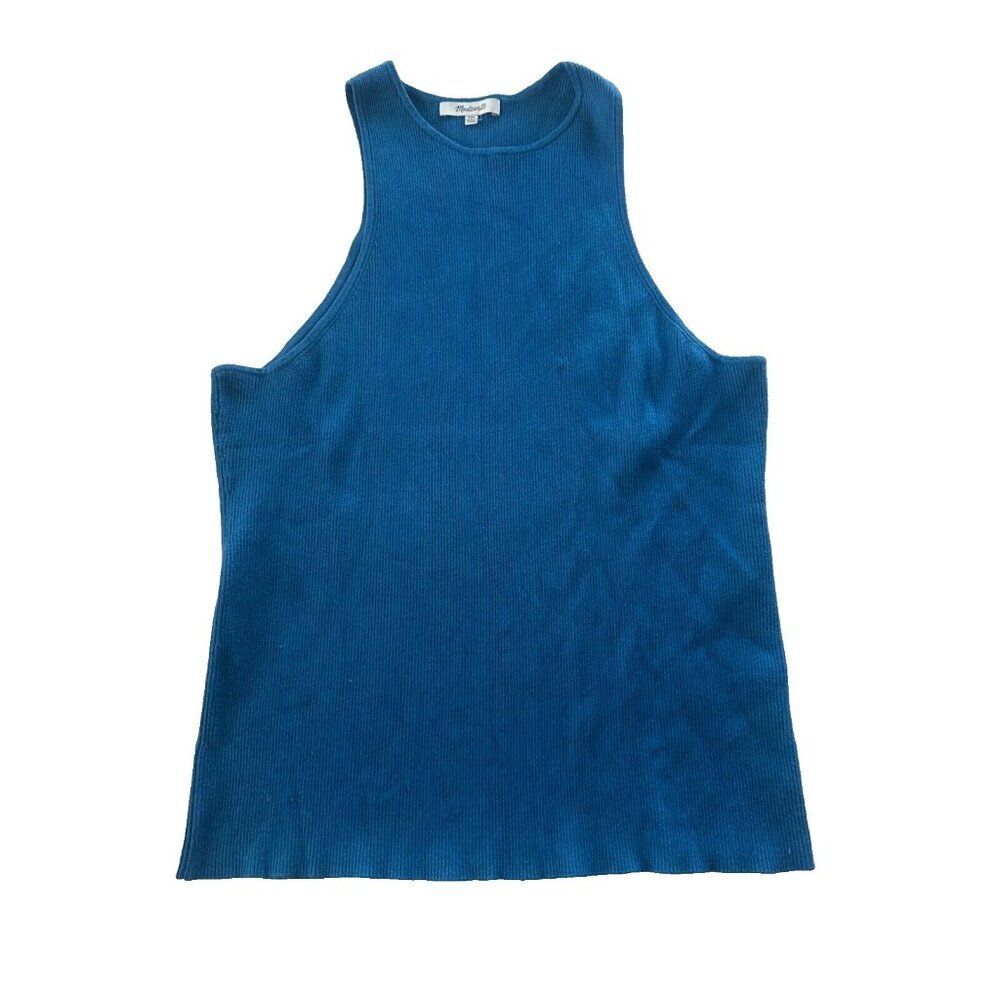 Madewell Womens Plus XXL Signature Knit Cutaway Sweater Tank Pacific Cove